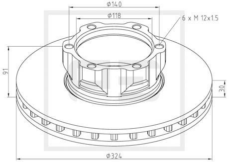 PE AUTOMOTIVE Bremžu diski 016.652-00A